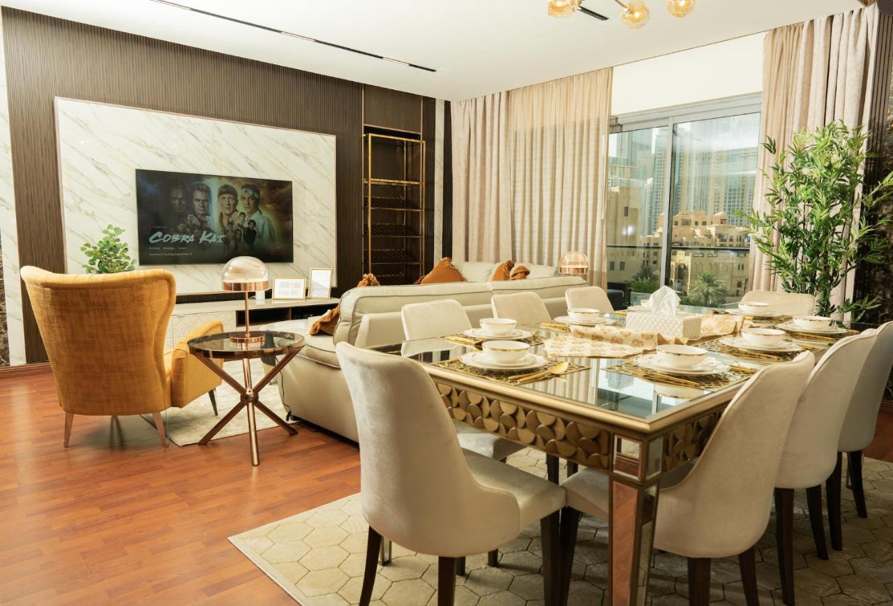 Luxury 3 Bedroom - Direct View To Burj Khalifa Dubai Exterior foto