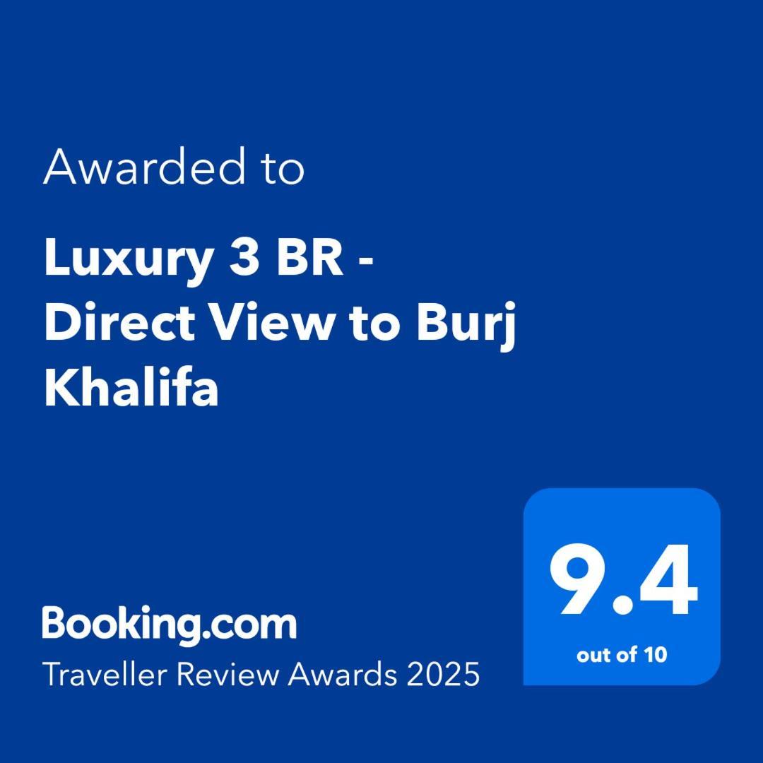 Luxury 3 Bedroom - Direct View To Burj Khalifa Dubai Exterior foto